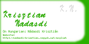 krisztian nadasdi business card