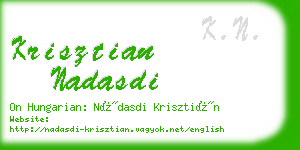 krisztian nadasdi business card